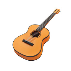Acoustic Guitar Music Instrument Orange Wood Strings