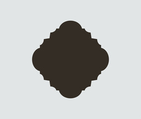 Wedding frame. Mailbox Monogram, Basic Shape, Monogram Frame. Empty frame label. Vector Template.