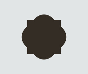 Wedding frame. Mailbox Monogram, Basic Shape, Monogram Frame. Empty frame label. Vector Template.