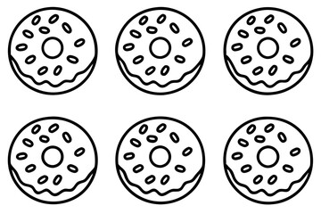 Donut Dreams Clean Line Art Set