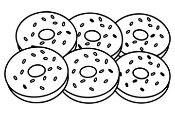 Donut Dreams Clean Line Art Set