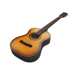 Obraz premium Acoustic Guitar Sunburst Finish Musical Instrument Wood Strings