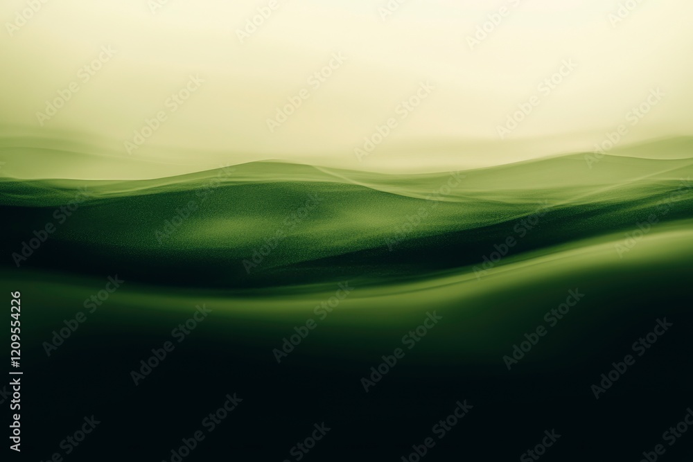 Aufkleber abstract blurred green color background with northern lights effect. abstract blurred dark gradient 
