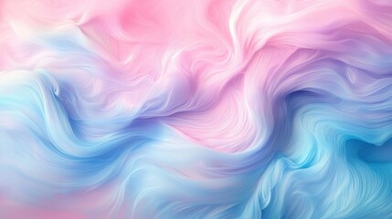 Obraz premium Abstract Pastel Swirls: A Dreamy Blend of Pink and Blue