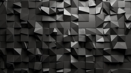 Obraz premium A black, geometric pattern of square shapes with sharp edges.