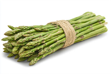 Raw asparagus. Fresh Asparagus. Green Asparagus on white background.