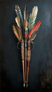 Native American Arrows: A Cultural Heritage Painting