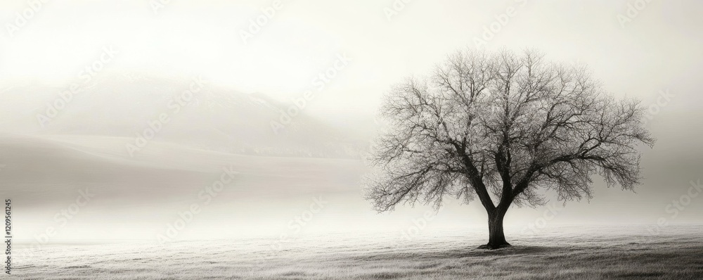 Poster a monochromatic image with subtle variations in tone, creating a sense of mood and atmosphere.