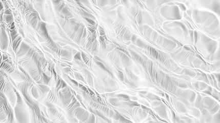 Abstract white water texture background with ripples and waves on a crystal surface for spa concepts and design templates