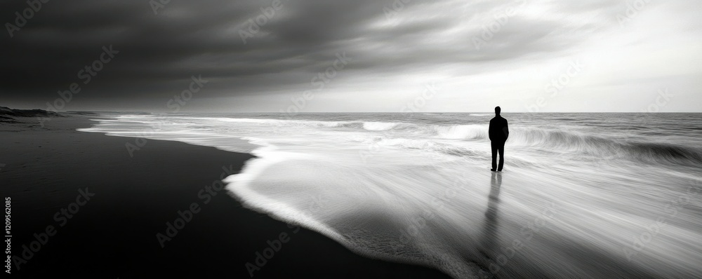 Poster a monochromatic image with subtle variations in tone, creating a sense of mood and atmosphere.