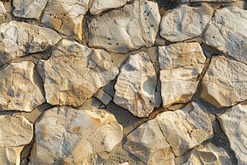 Fototapeta premium Image of Brown pebble stone paving surface. Texture for background usage