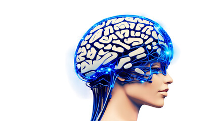 head with a brain inside