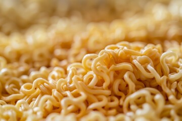 Photo of Yellow chinese instant noodles for ramen. Food photo for backdrops or recipes