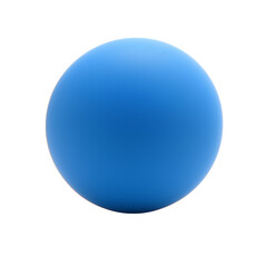 a blue matte toy ball with white reflections , isolated on white