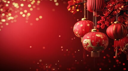 Fototapeta premium Chinese Lunar Year. Copyspace
