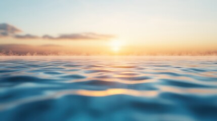 Fototapeta premium Hydrotherapy for beauty and wellness at the spa Sunset reflecting on calm ocean water surface.