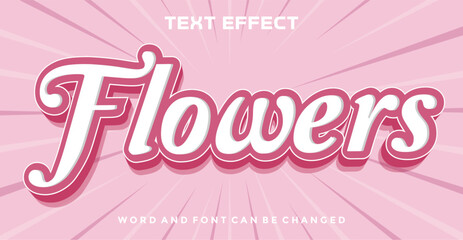 Flower editable text effect