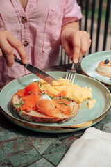 Delicious and fresh fish with sauces