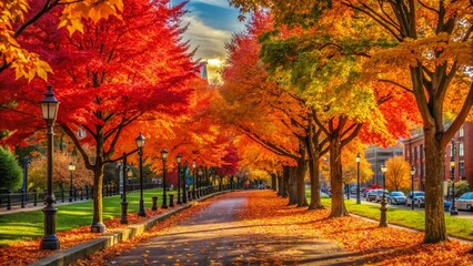 Candid Fall Foliage Photography in Boston, Massachusetts: Vibrant Autumn Colors