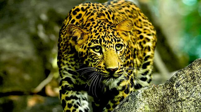 The Indian leopard (Panthera pardus fusca) is a versatile big cat with stunning rosettes, thriving in diverse habitats, from forests to urban edges, showcasing agility and stealth.