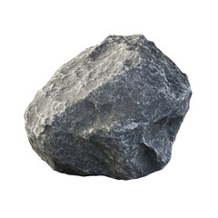 Fototapeta premium Grey Boulder Isolated on White Background Stone Texture Rock Formation Nature Geology
