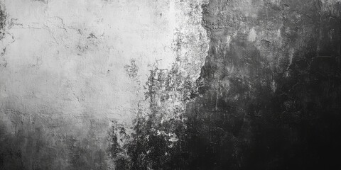 Fototapeta premium Grunge textured grey wall with dark and light areas creating a shadowy contrast and ample space for text centered in the image.