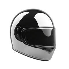 Fototapeta premium Chrome Motorcycle Helmet Stylish Head Protection Safety Gear
