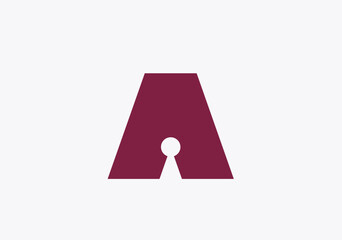 Privacy Lock Continuous Line Editable Icon letter A Security glyph solid icons. Containing protection, acces, privacy, cyber security solid icons collection. Vector illustration. For website design, l