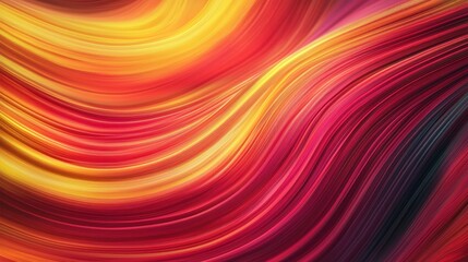Abstract fiery waves digital art background. Red, orange, and yellow gradient colors swirl in a dynamic pattern.