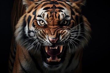 Obraz premium A angry tiger wildlife animal mammal