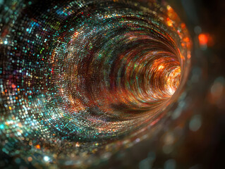 Dramatic close-up revealing the moment of technological singularity as AI minds converge into an overwhelming light signifying the birth of superintelligence