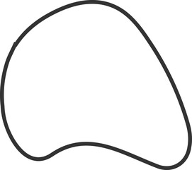 Abstract organic shape outlines