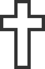 Modern double-lined Christian cross symbol