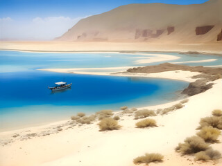 Dahlak Marine National Park Eritrea Landscape Painting Illustration Art