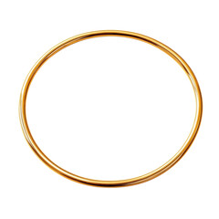 Golden Frame on White Background on transparent background.
