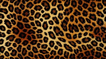 Animal print textile texture. Leopard fur background Generative AI