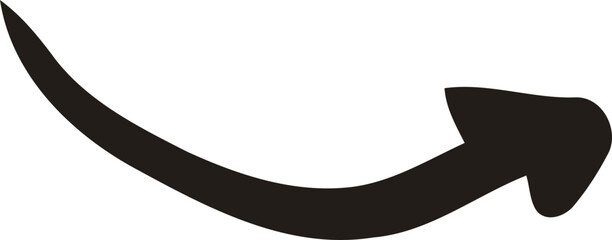 Hand-drawn curved arrow pointing upward