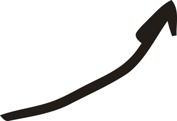 Hand-drawn upward arrow illustration