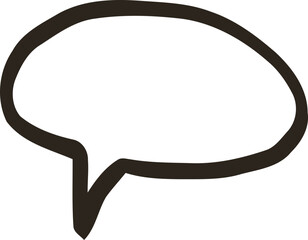 Hand-drawn speech bubble outline illustration
