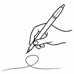 hand drawing a pencil