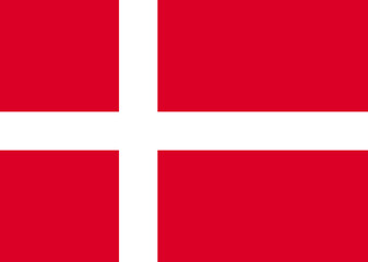 Obraz premium Traditional Danish Flag with Red and White