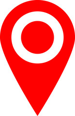 Red Map Location Pin Icon