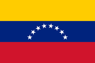 Venezuelan National Flag with Arc of Stars