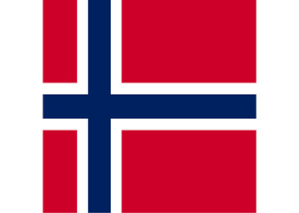Fototapeta premium Norwegian National Flag with Cross Design