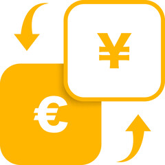 Obraz premium Currency Exchange Between Euro and Yen