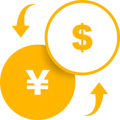 Currency Exchange Between Yen and Dollar