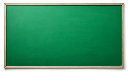Empty blank green blackboard green board education concept green chalkboard framed in wood, perfect for classroom use." green background 