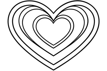 Elegant Layered Heart Line Art Collection