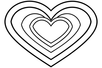 Elegant Layered Heart Line Art Collection