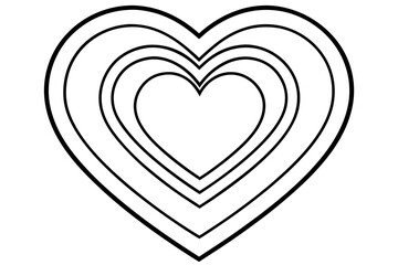 Elegant Layered Heart Line Art Collection